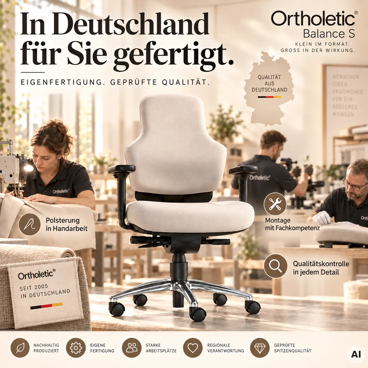 Ortholetic Balance S - Ergonomischer Bürostuhl