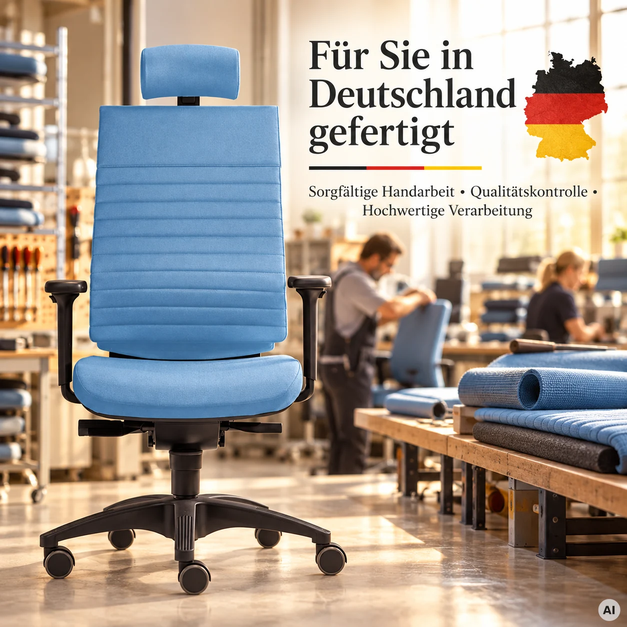 Heaven L mit Kopfstütze - Eleganter Bürostuhl